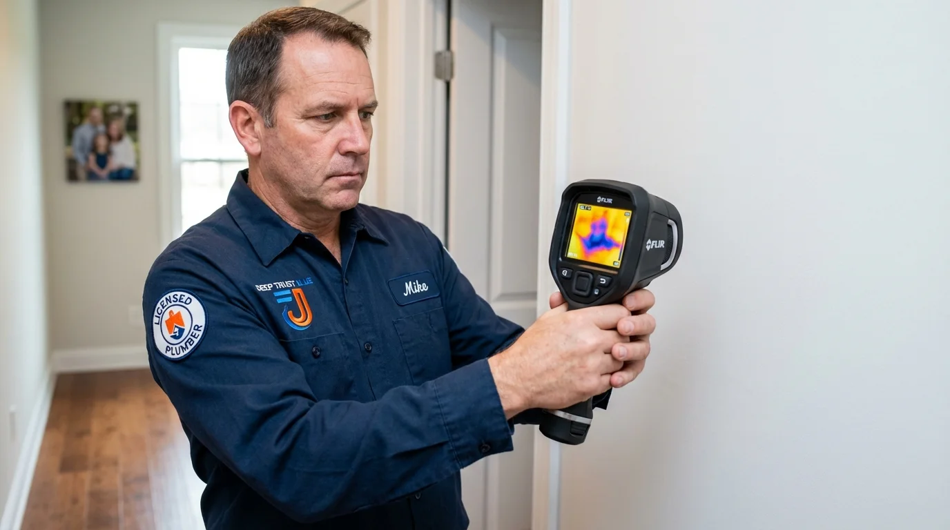 Thermal imaging leak detection by Johns Plumbing LLC in Spirit Lake